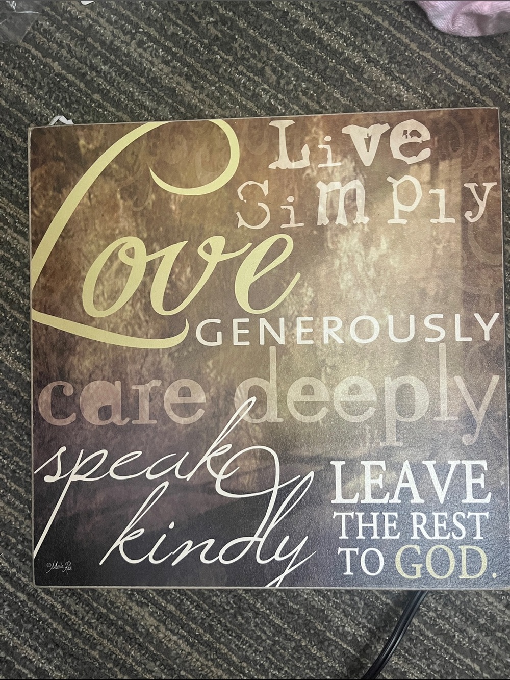 Wooden 12 x 12 inch Wall Art Live Simply, Love Generously… by Marla Rae 405